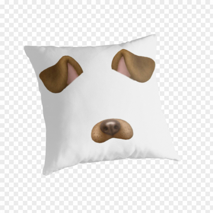 Filter Snap Chat Throw Pillows Cushion Snout Brown PNG