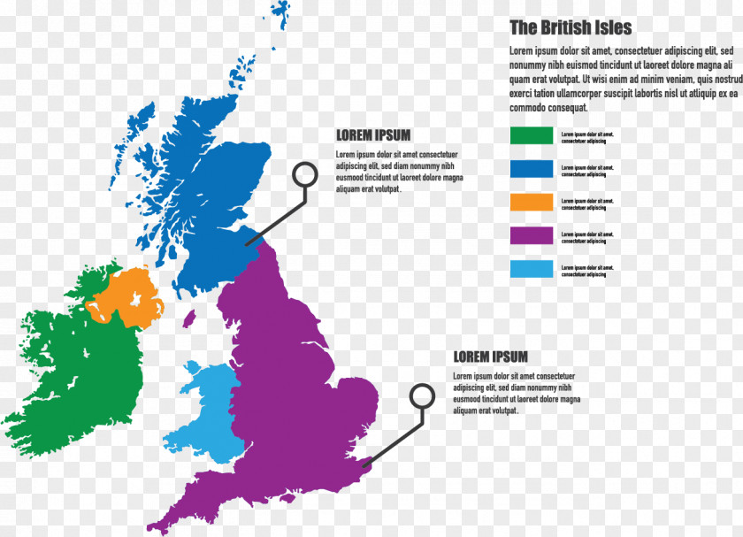 Color Map England British Isles Stock Photography PNG