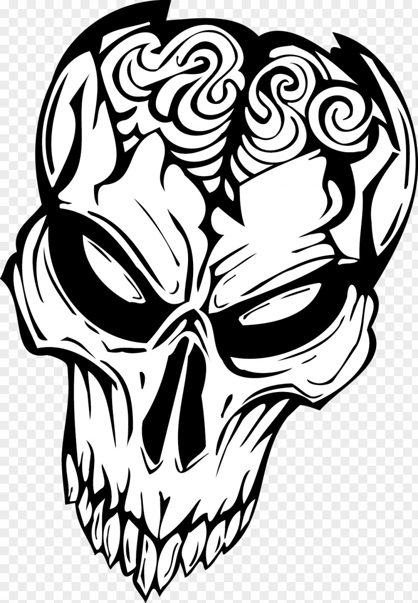 Devil Skull Monster Decal Sticker PNG