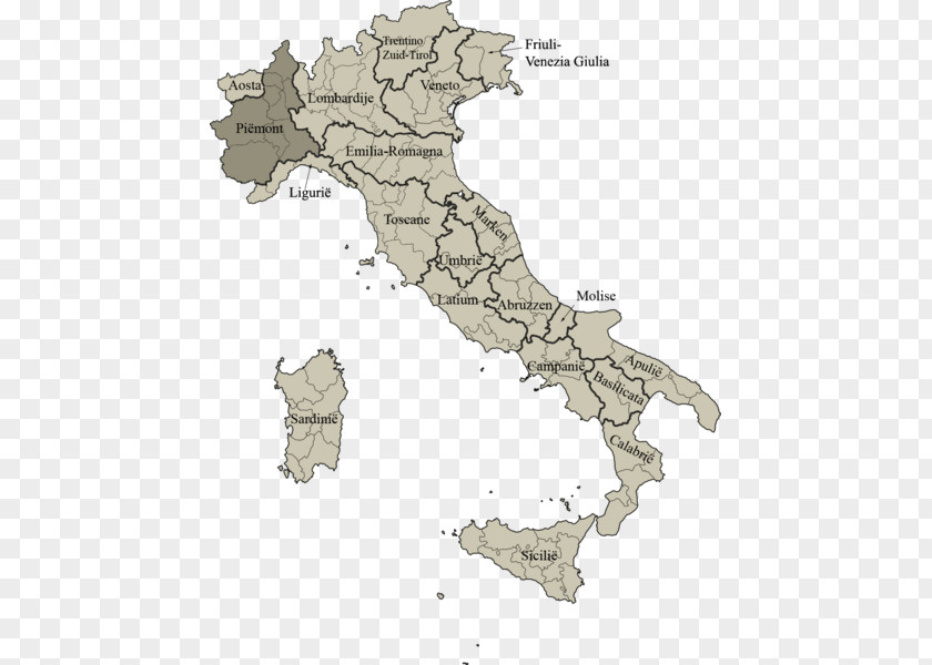 Map Kingdom Of Italy Regions PNG