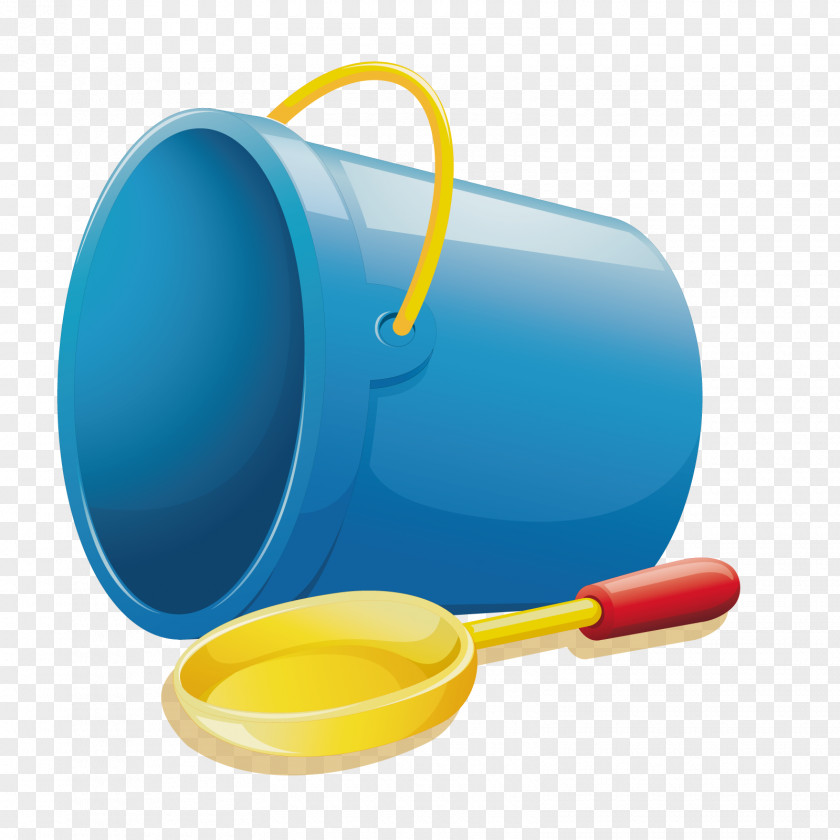 Vector Blue Bucket Plastic Euclidean PNG