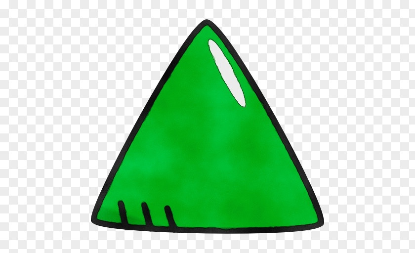 Green Triangle Leaf Cone PNG