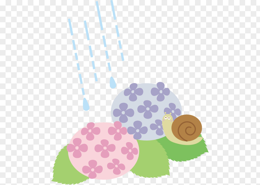 Rain French Hydrangea Illustration East Asian Rainy Season Image PNG