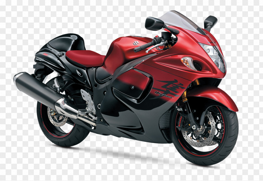 Red Motorcycle Suzuki Hayabusa Car Sport Bike PNG