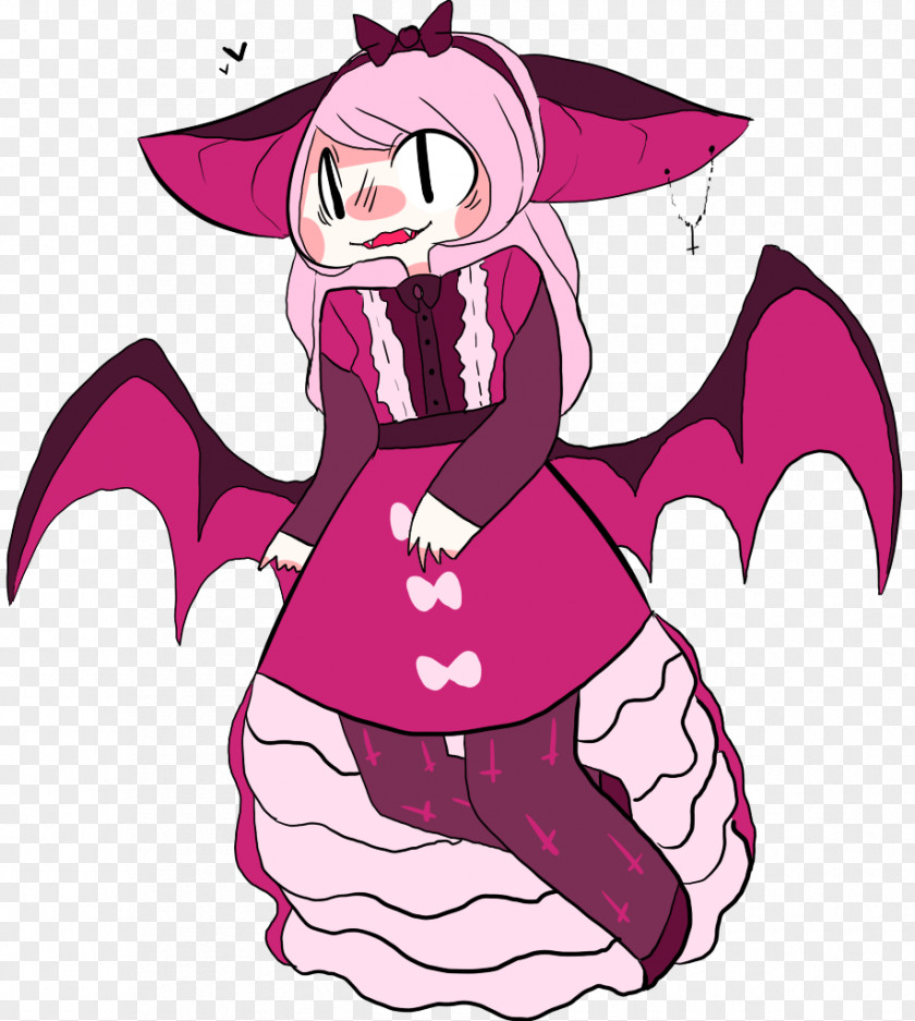 Vampire Bat Demon Horse Pink M Clip Art PNG