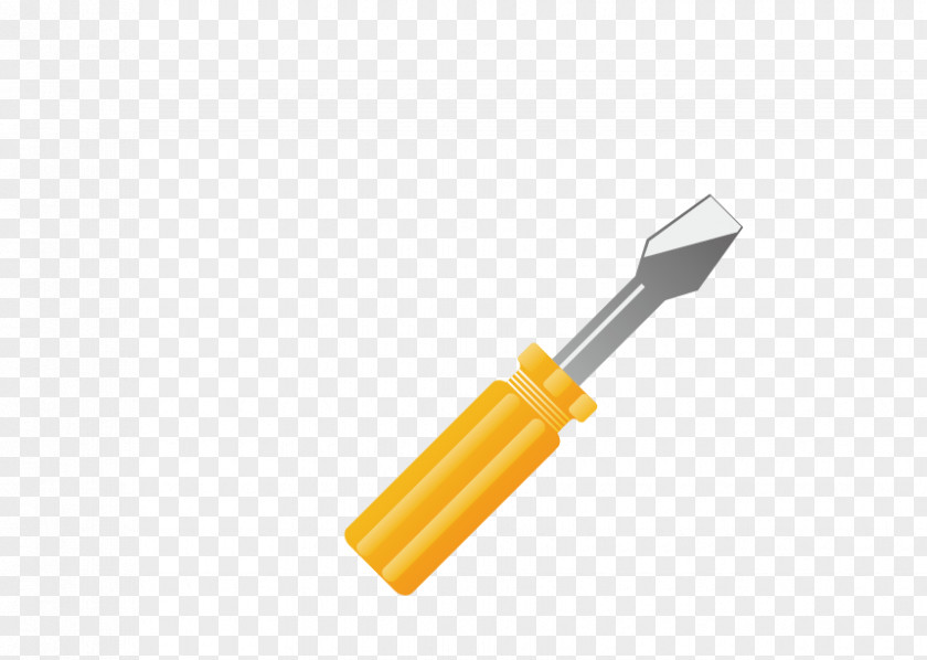 Vector Screwdriver Yellow Angle PNG