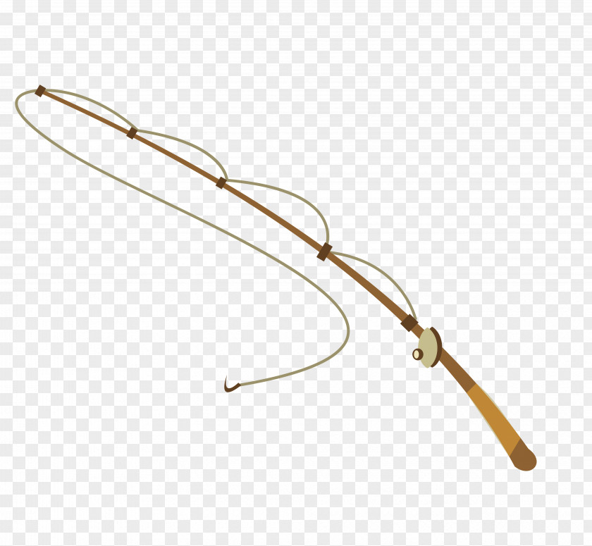 Cartoon Long Fishing Rods Rod Tackle Angling PNG