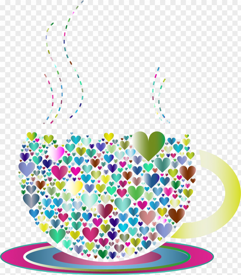 Croissant Coffee Drink Heart Clip Art PNG