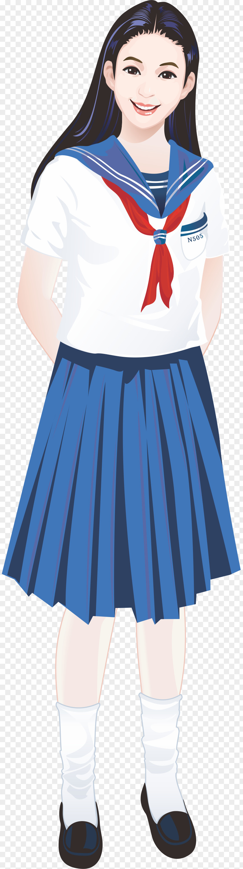 High School Student Uniform Estudante Illustration PNG