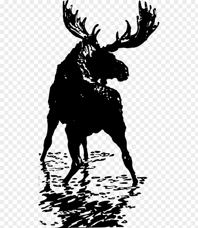 Moose Cliparts Black Reindeer Elk Clip Art PNG