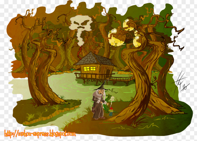 Baba Carnivora Cartoon Tree Legendary Creature PNG