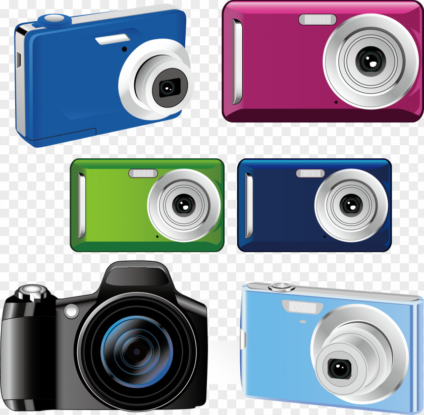 Different Styles Color Camera Mirrorless Interchangeable-lens Lens PNG