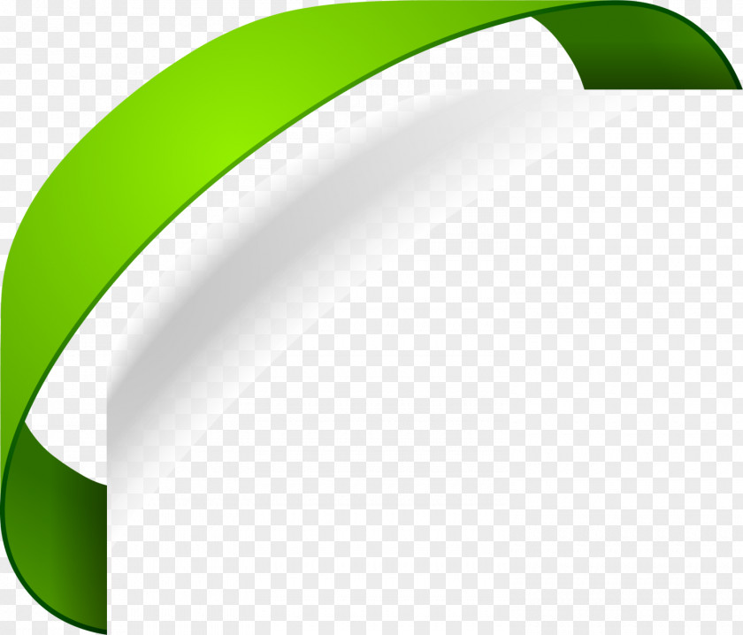 Green Ribbon Label PNG