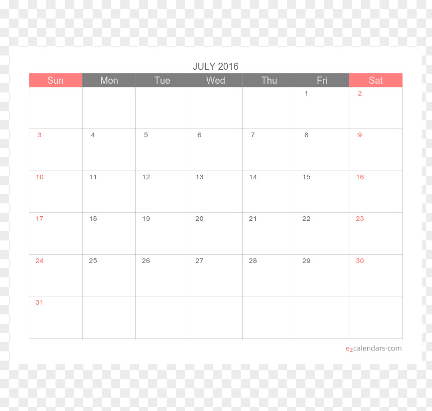 Simple Desk Calendar Pattern PNG
