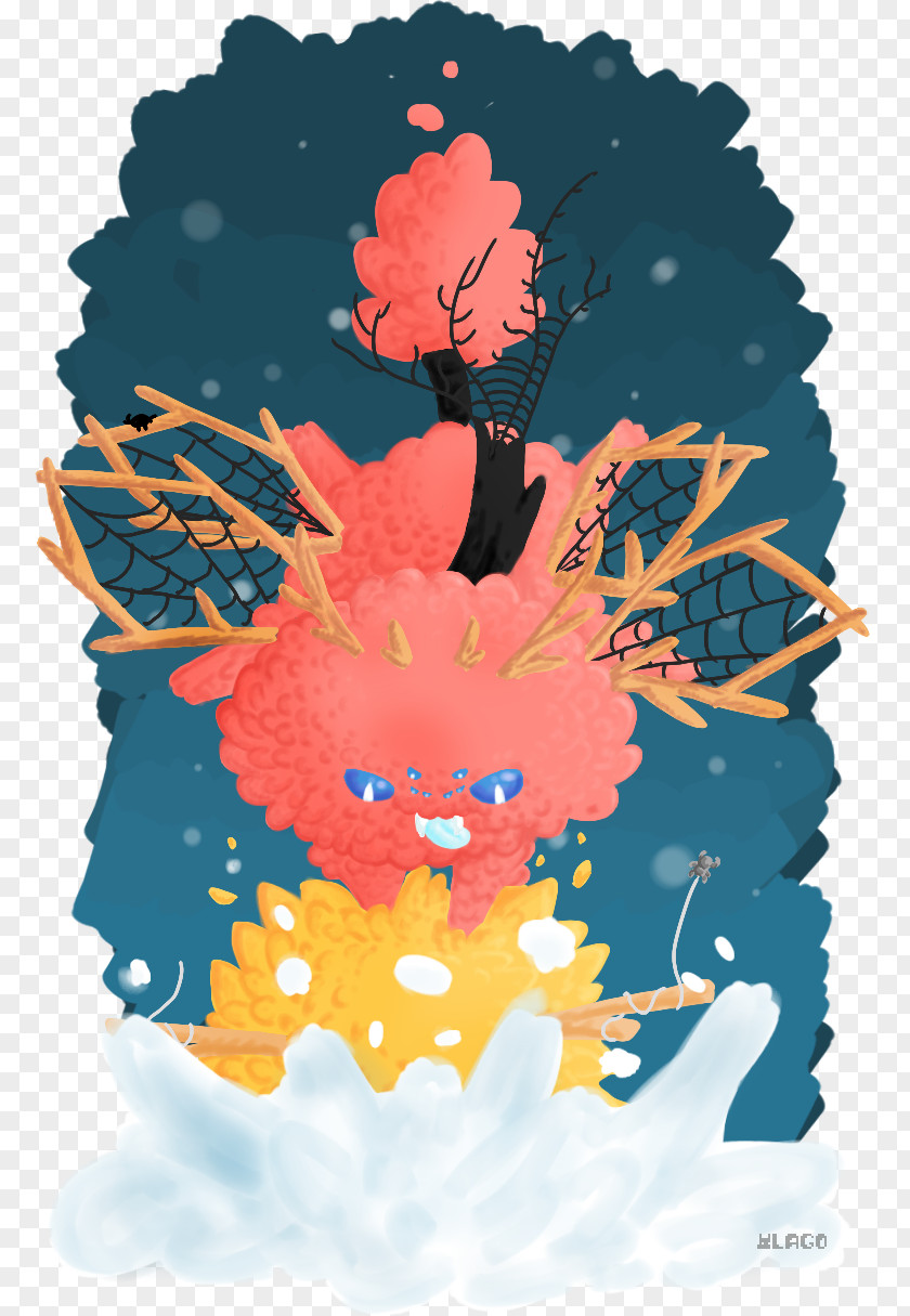 Snow Fight Floral Design Poster Illustration Desktop Wallpaper PNG