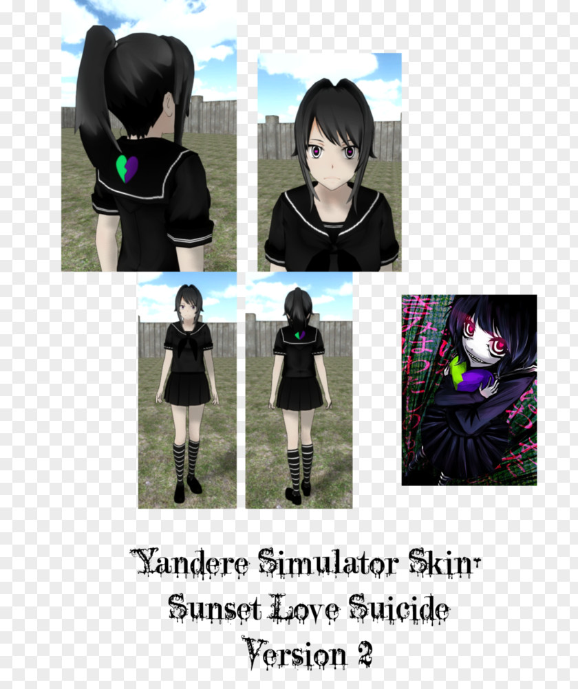 Sunset Texture Costume Love Suicide PNG