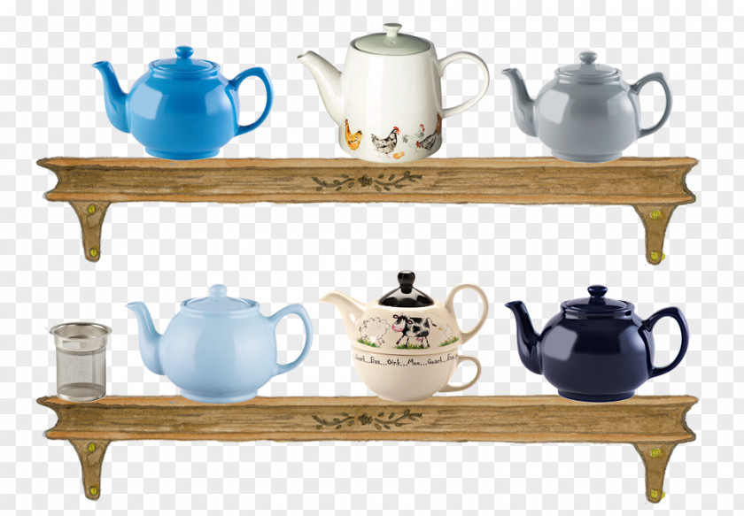 Tea Teapot Porcelain Pottery Teacup Set PNG