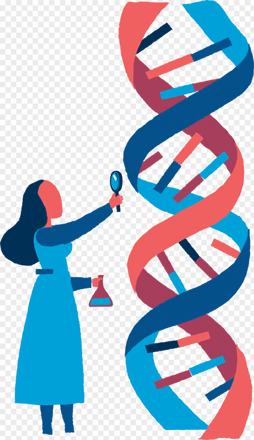 Vector Hand Painted Exploratory Bioscience Science Euclidean Biology DNA PNG