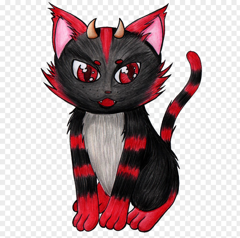 Cat Whiskers Demon Illustration Cartoon PNG