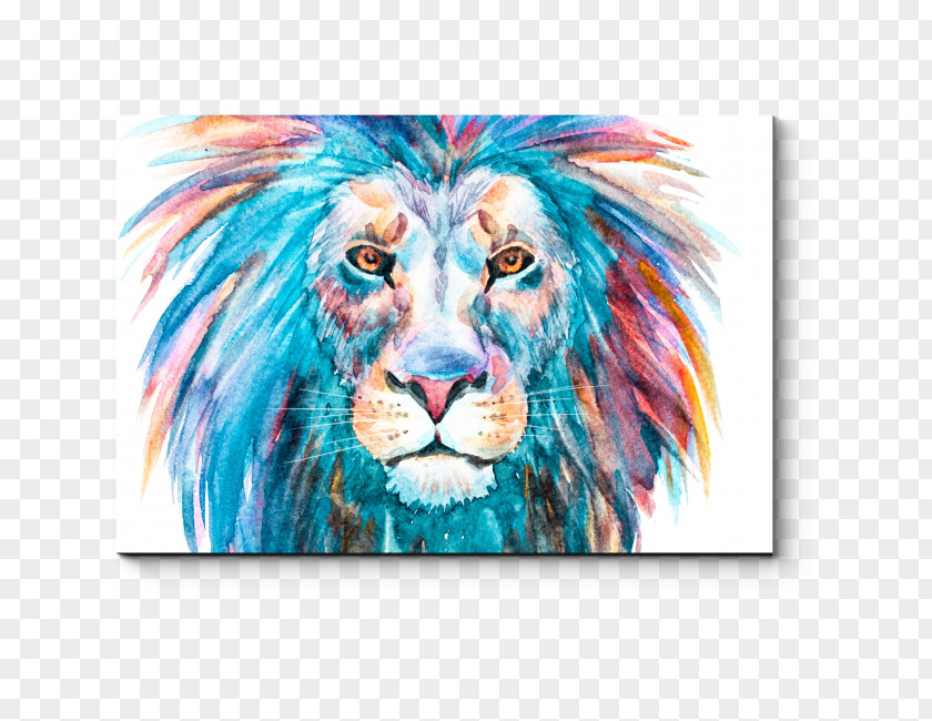 Lion Watercolor Painting PNG