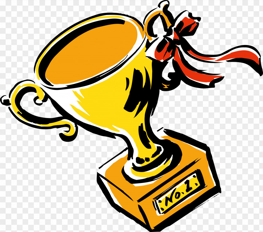 The First Championship Vector Medal Trophy Cartoon PNG