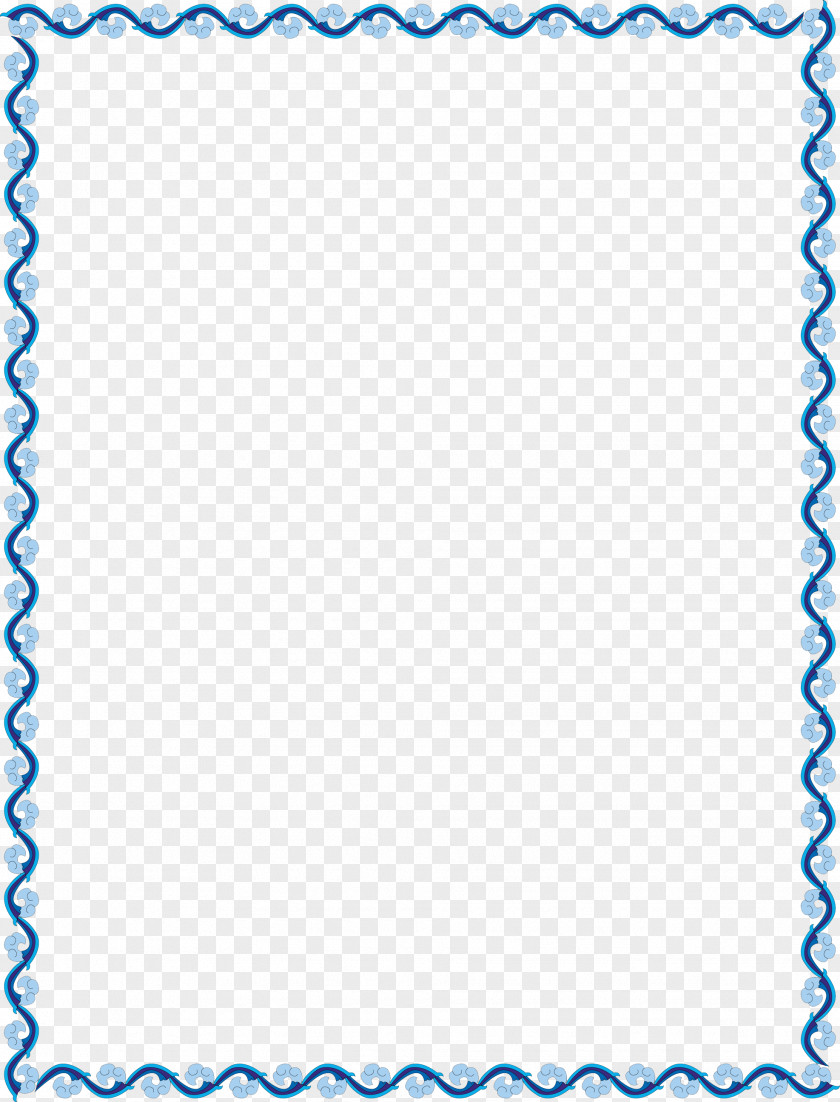 Blue Border Outline Element PNG