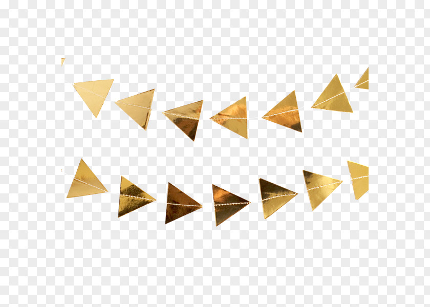 Garland Paper Triangle Gold Party Decagon PNG