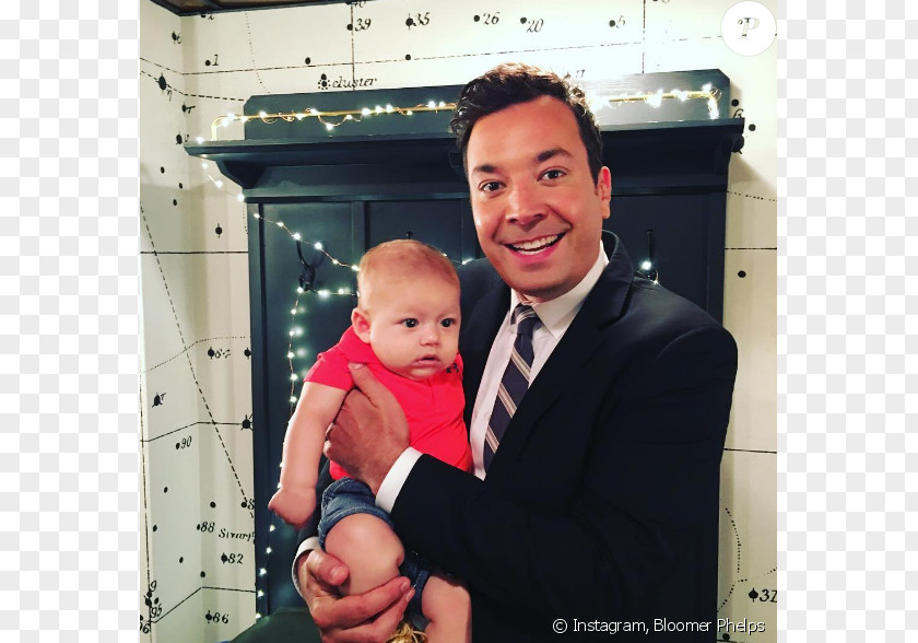 Michael Phelps Jimmy Fallon The Tonight Show Celebrity Father PNG