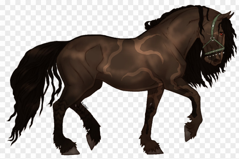 Darkness Fog Red Mustang Friesian Horse Pony Stallion Mane PNG