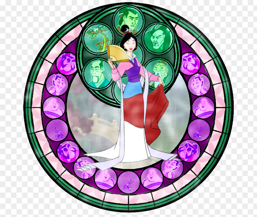 Magic Kingdom Merida Stained Glass Fa Mulan Disney Princess PNG