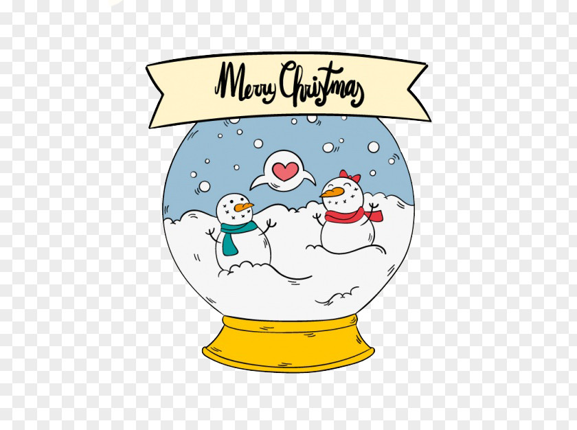 Cute Little Snow Ball Snowman Christmas Clip Art PNG