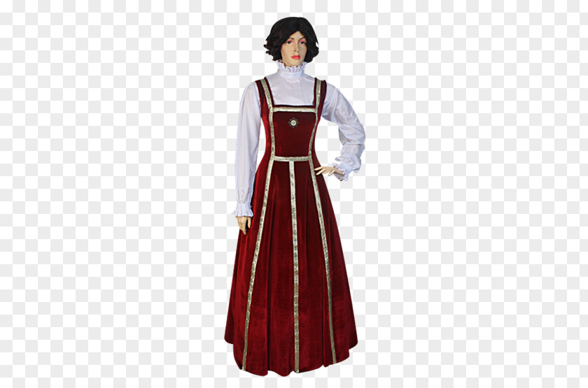 Dress Gown Robe English Medieval Clothing PNG