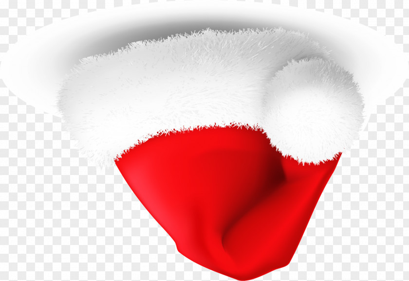 Red Christmas Cap Love Petal Font PNG
