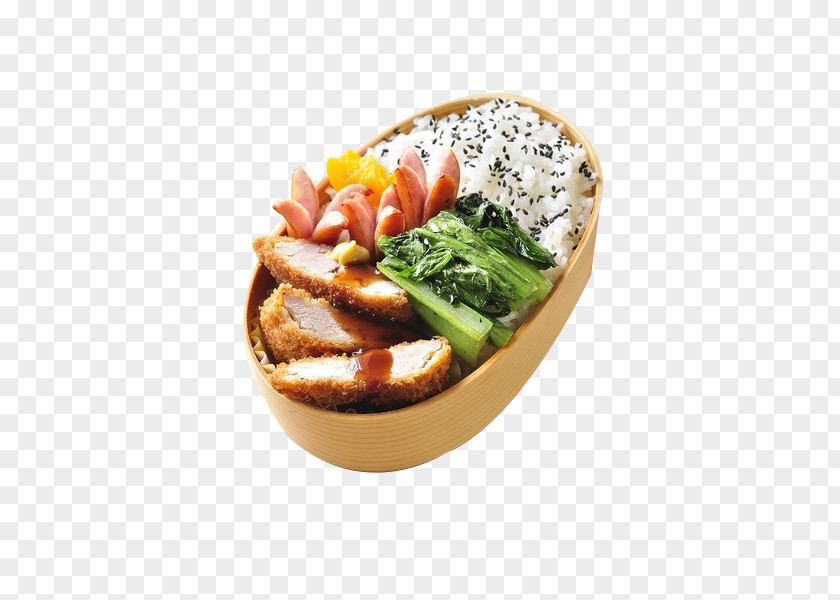 Chicken Ham Lunch Bento Japanese Cuisine Crispy Fried Tonkatsu PNG