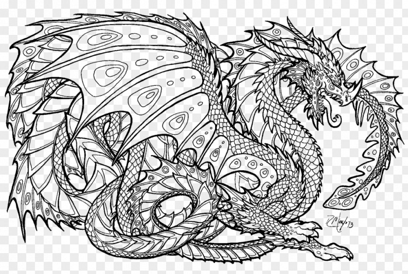 Dragon Coloring Book Child Adult PNG