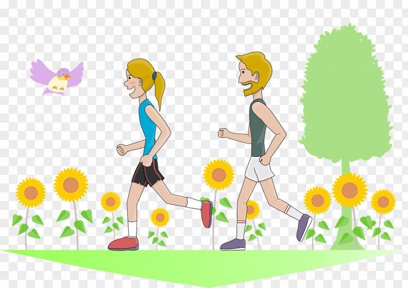 Summer City Confetti Jog Jogging Illustration Image Cartoon Running PNG