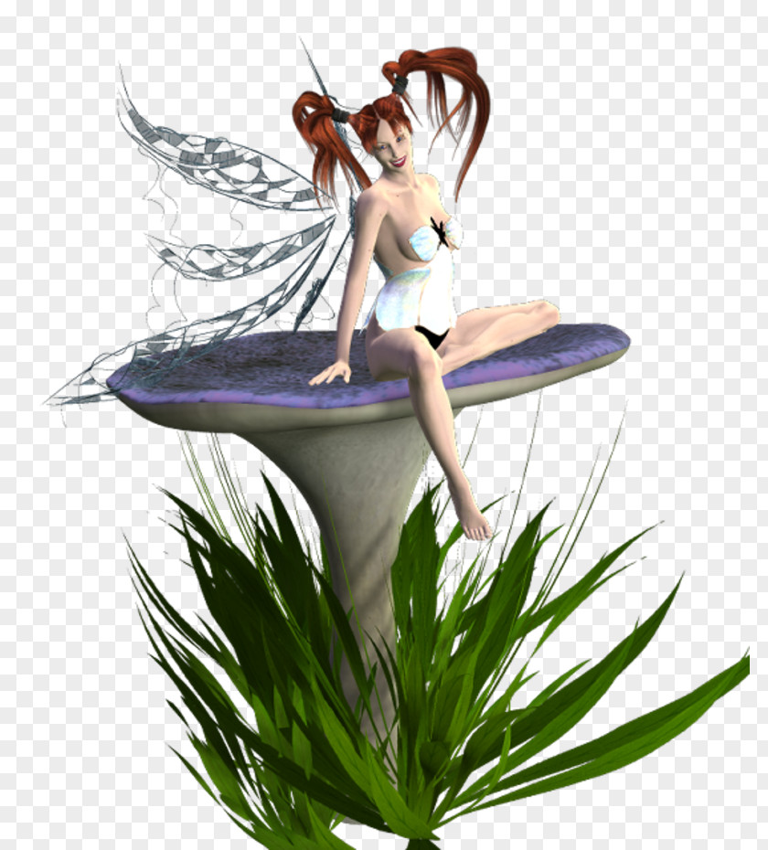 Fairy Insect Plant Figurine PNG