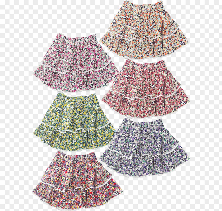 Green Skirt Dress Pattern PNG