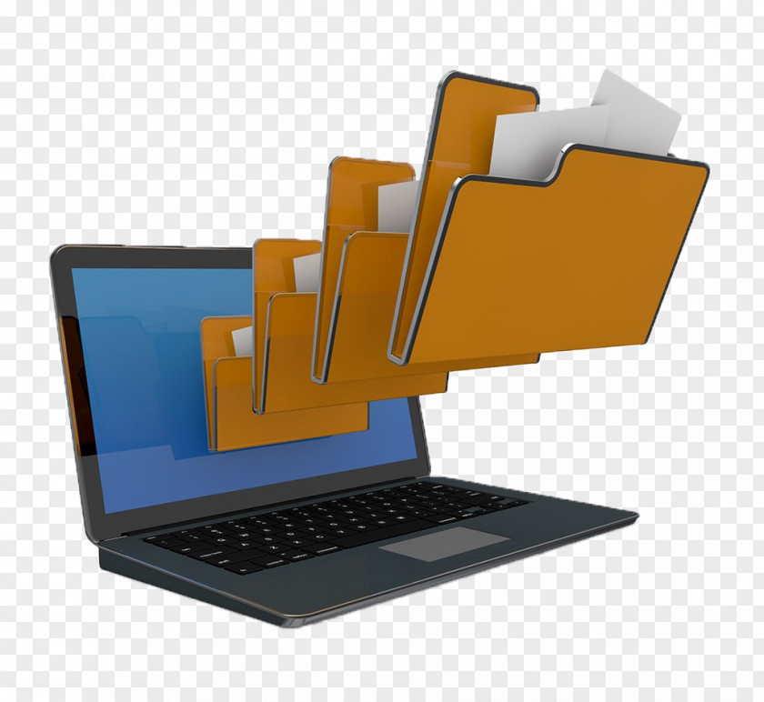 Folder Into The Computer Laptop Royalty-free Clip Art PNG