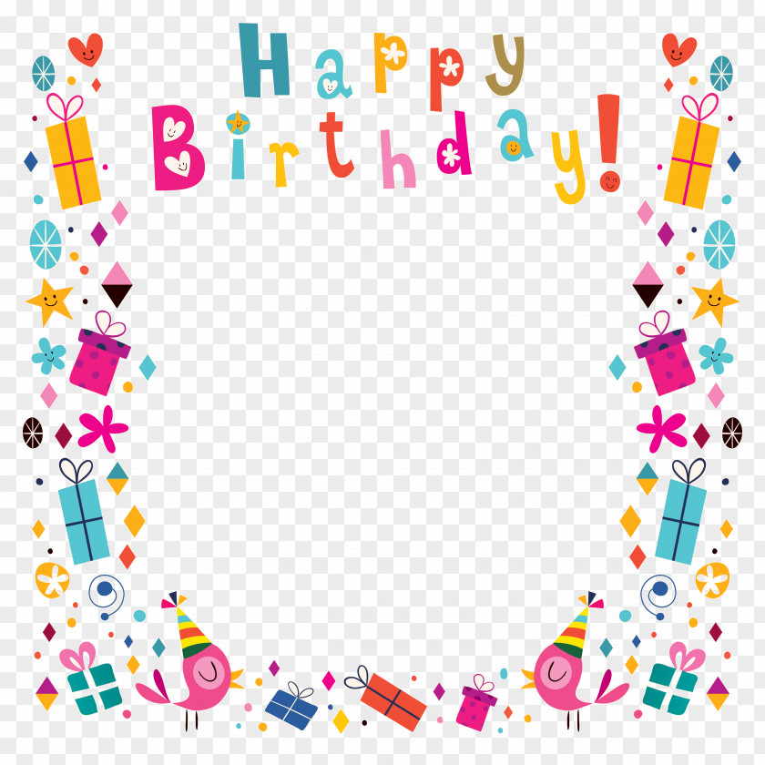 Happy Birthday Poster Background Shading Greeting Card Clip Art PNG