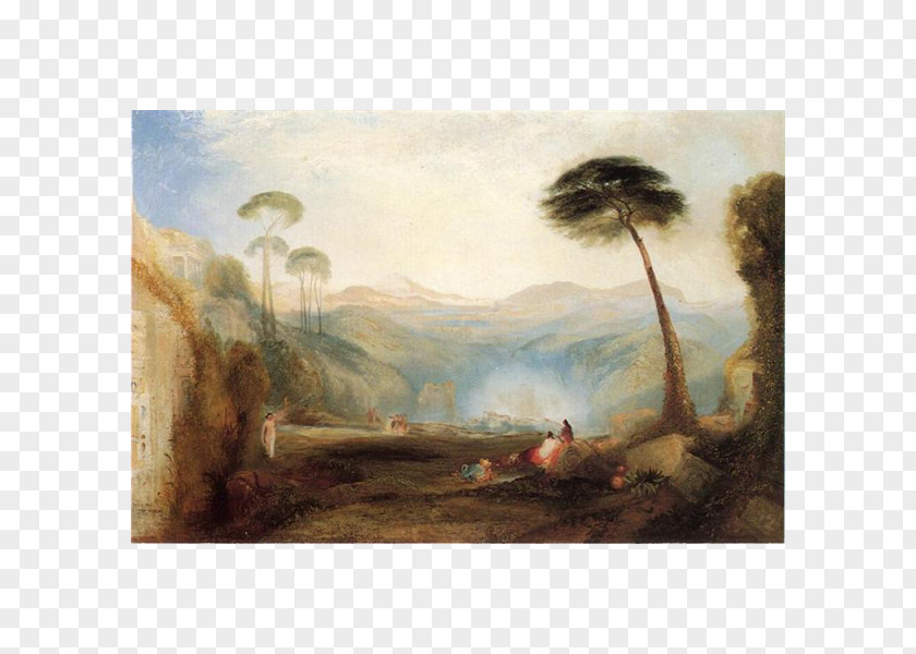 Painting Watercolor Golden Bough (after Joseph Mallor William Turner) The Ramo D'oro PNG