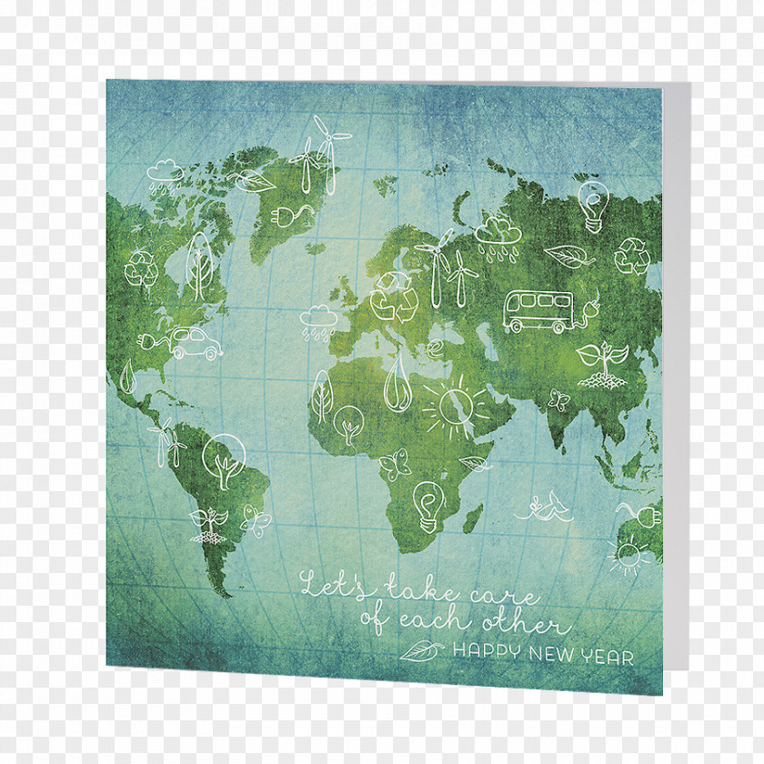 World Map Wall Decal Sticker PNG