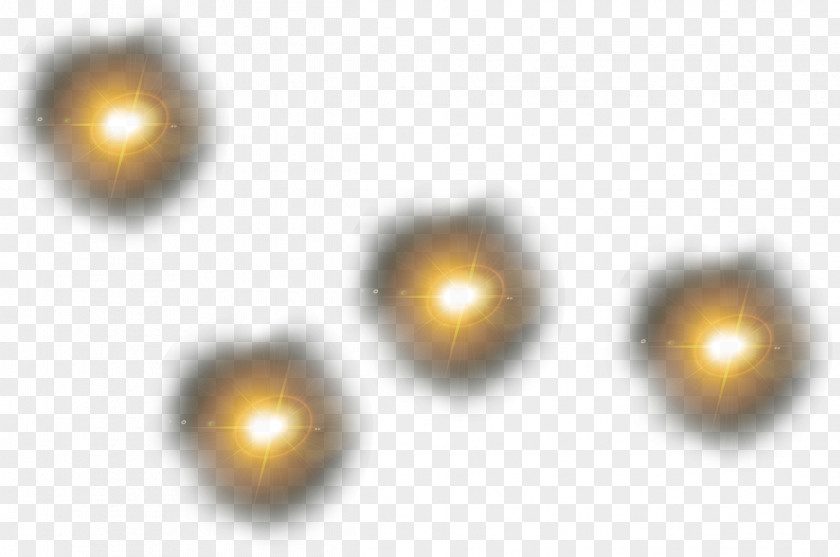 Yellow Creative Light Effect Material PNG