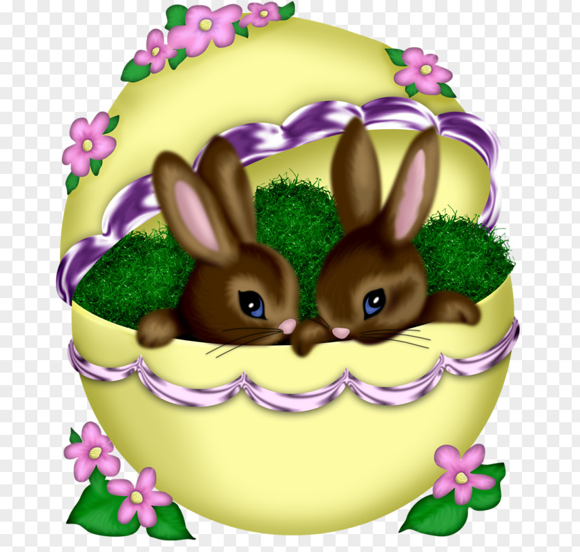 Easter Bunny Rabbit Egg Clip Art PNG
