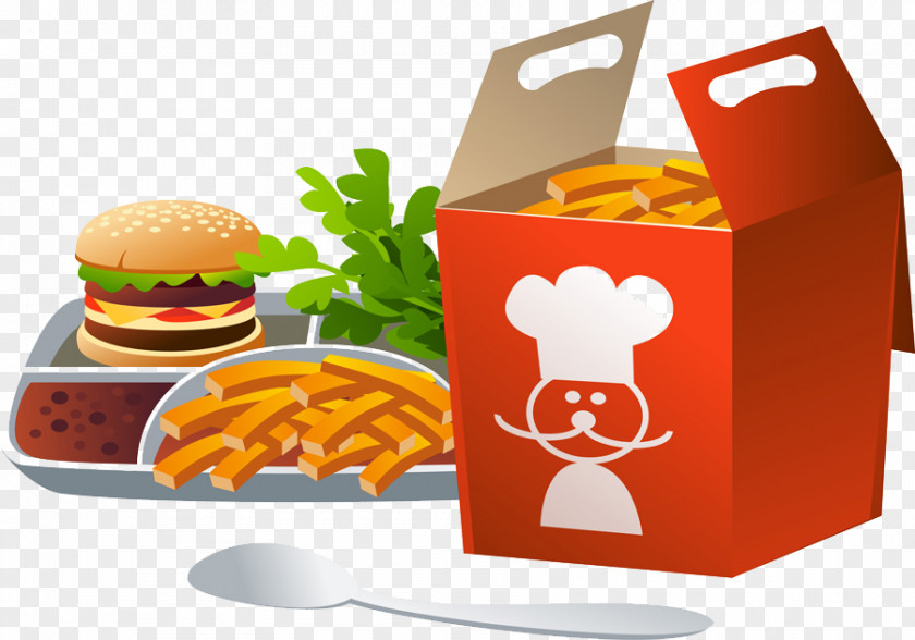 Fries Burger Hamburger Fast Food French Presentation Diagram PNG