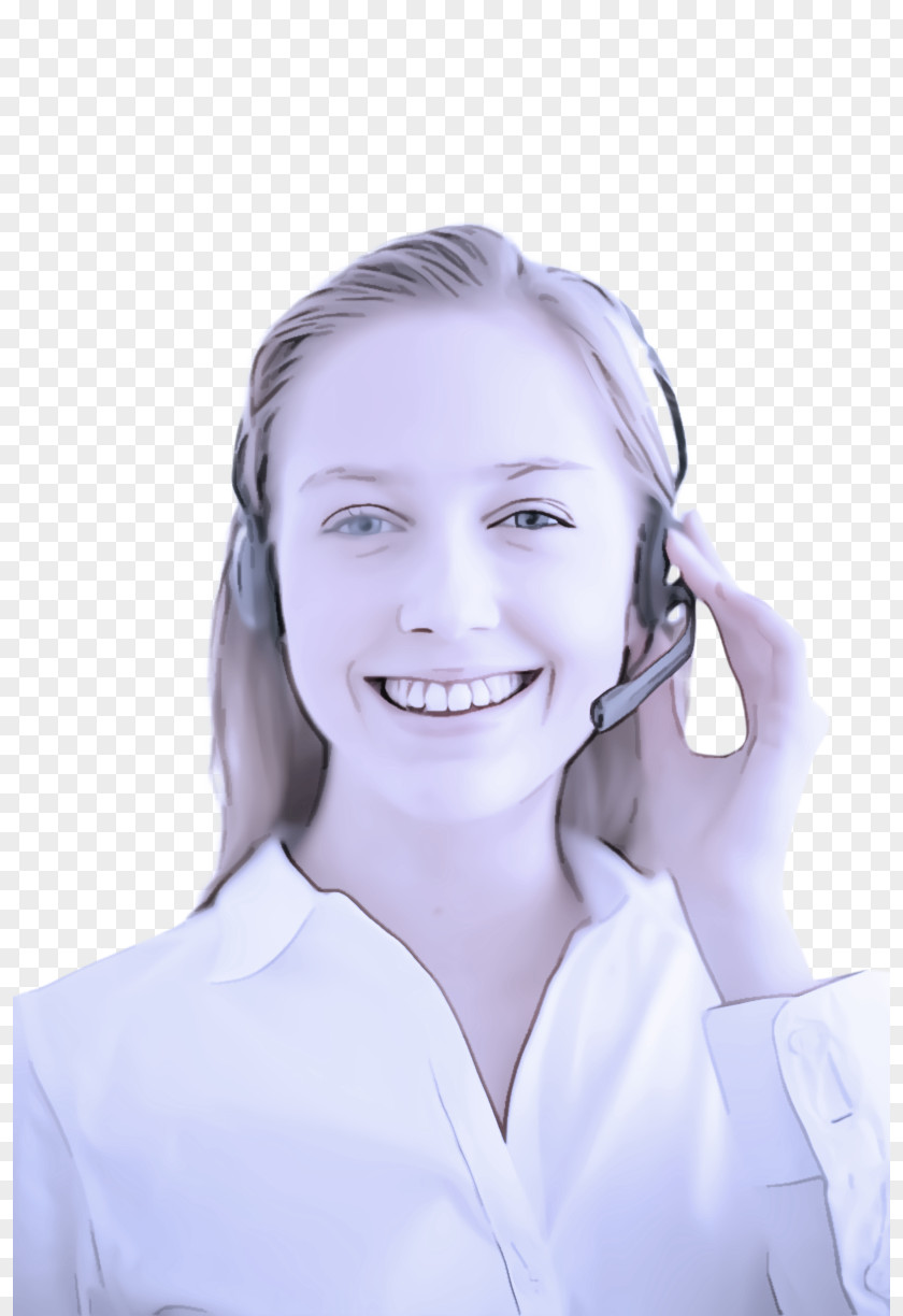 Jaw Ear Face Skin Smile Call Centre Telephone Operator PNG