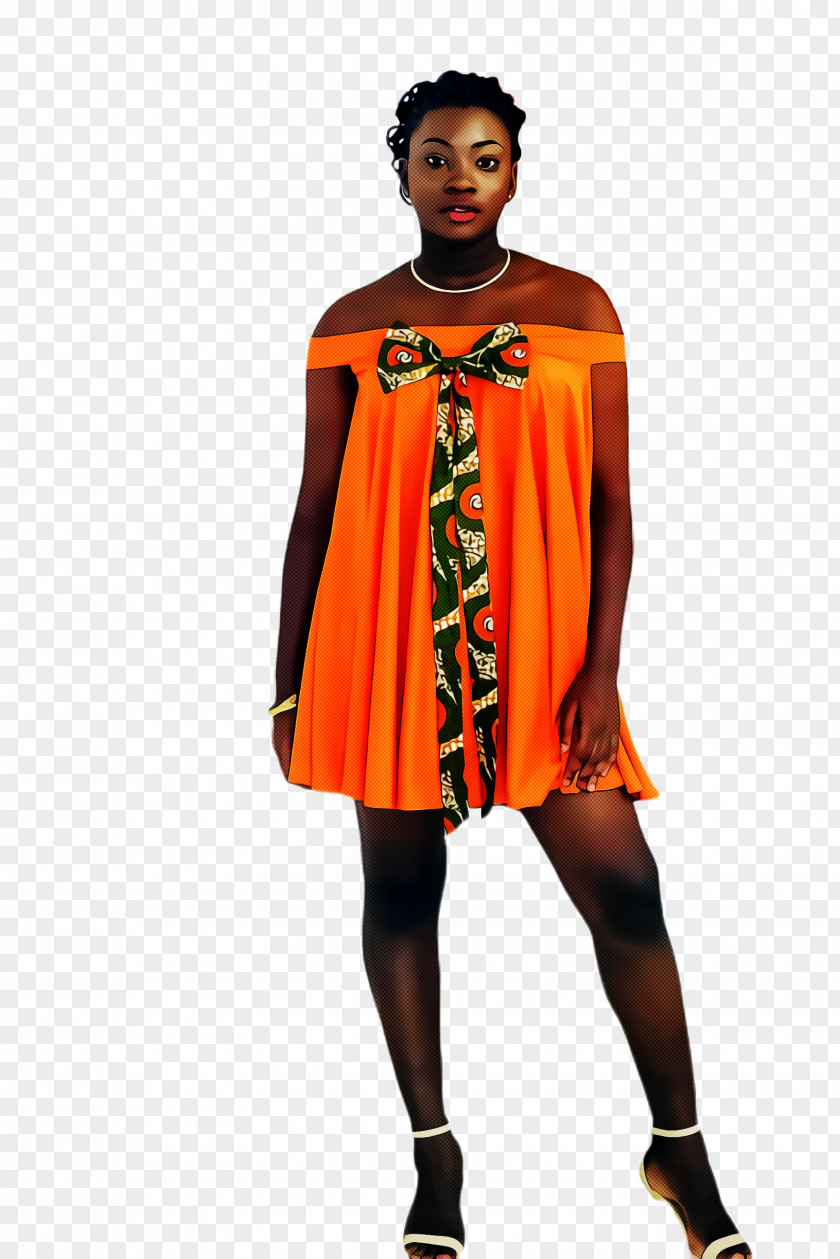 Neck Fashion Design Orange PNG
