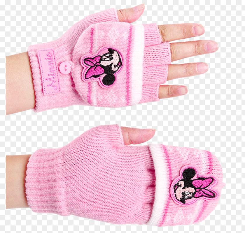Pink Mickey Mouse Gloves For Children Glove PNG