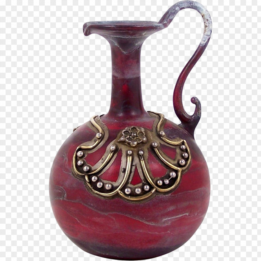 Vase Ceramic Jug Pottery Maroon PNG