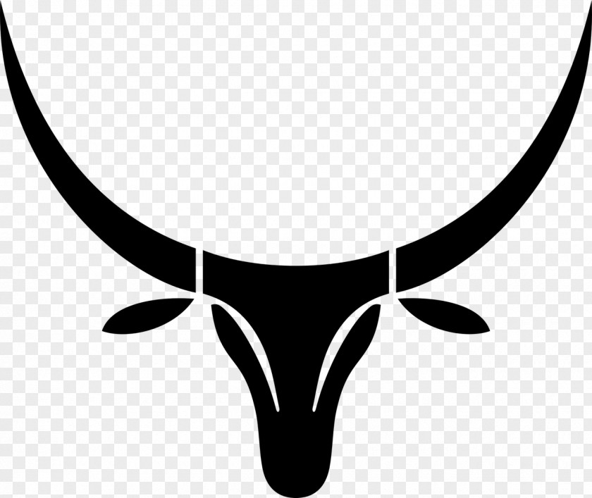 Zebu Brahman Cattle Livestock Branding Horn Logo PNG